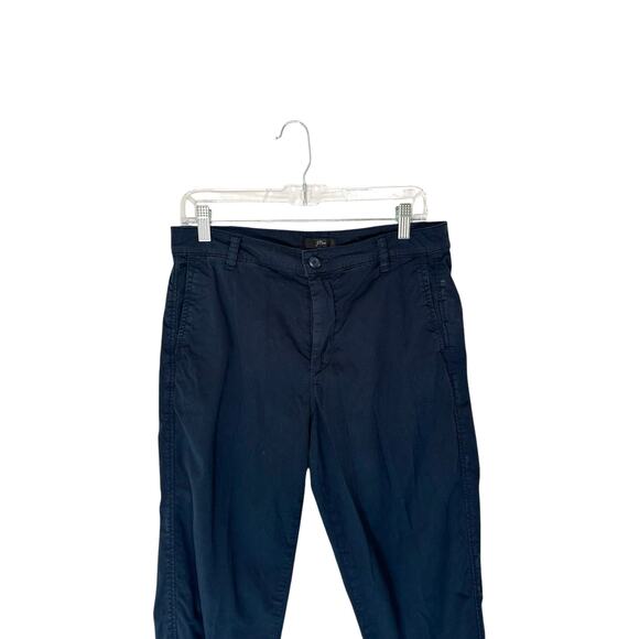 J.Crew Navy Casual Rugged Everyday Button Closure Skinny‎ Leg Pants Size 27 Tall - Picture 3 of 9
